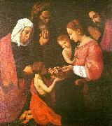 Francisco de Zurbaran the holy family, st. joaquim and st. painting
